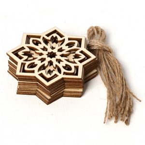 10 pièces/sac, vente en gros, pendentifs en bois DIY pour la décoration de la maison pour le Ramadan Kareem, décorations islamiques pour l'Aïd, idée cadeau, dropshipping bienvenu - Product Image 2
