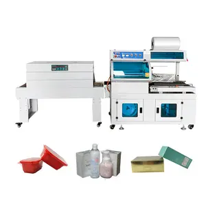 security seal shrink film dispenser and sealing machine with shrink tunnel for shampoo