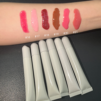 Private Label Vegan Peptide Lip Butter Balm Tube met Fruitgeur, Hydraterende Lip Tint Olie, Op Maat Gemaakte Lipgloss Balm