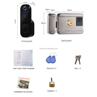 Al Aire Libre Tuya Wifi APP Smart Rim Lock impermeable sin llave inteligente Rim Lock huella dactilar código tarjeta clave cerradura Digital