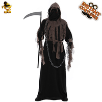 Venta al por mayor bata con capucha trajes de caballero túnica negra uniforme completo Halloween Darth bata con capucha capa disfraz de Cosplay