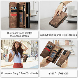 Étui portefeuille en cuir à rabat, coque rigide magnétique pour iPhone 13, <span class=keywords><strong>Samsung</strong></span> Galaxy A52, 2 en 1 - Product Image 3