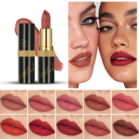 Échantillon Gratuit Rouge à Lèvres Mat Velouté Soie Personnalisé en Gros, Sans Cruauté Animale, Durable et Imperméable pour Maquillage Cosmétique