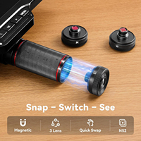 Mikroskop Digital Elektronik RaySmart 3K 3-Lensa Mikroskop Koin Magnetik Layar 7-inci Zoom 1X-1200X Tampilan Koin Penuh untuk Penyolderan