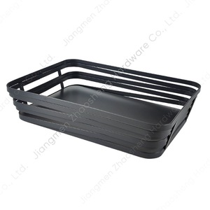 Rectangular Storage <b>Basket</b> Grey Durable Serving <b>Tray</b> For Food Contact Kitchen Countertop Use - Product Image 5