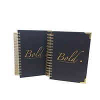 Agenda de fitness imprimé personnalisé A5 pour femmes Journal fil cousu PP couverture livre d'entraînement pour le suivi des repas perte de poids taille A5