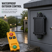 Interruptor de Control Remoto Inalámbrico DC 12V 24V 48V 60V 72V 80V 10A, Receptor de Relé RF de 1 Canal a Prueba de Agua, Control Remoto con Alcance de 50-100m