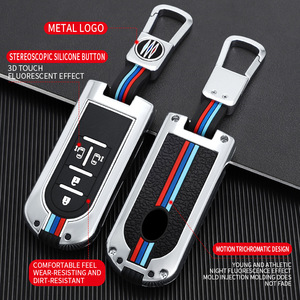 Accessoires pour clés de voiture en métal, coque de clé en alliage de zinc, étui pour clé de voiture intelligente, adapté à Toyota Perodua Daihatsu - Product Image 2