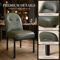 Chaise de salle à manger ergonomique moderne avec dossier incurvé matelassé, assise rembourrée beige, pieds en métal pour hôtel, restaurant