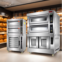 Four à gaz commercial personnalisé économique pour boulangerie, 6 niveaux, 3-9 plateaux, en acier inoxydable, 220V, haute productivité, machine à cuire les snacks