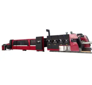 large size casemaker machine 3200mm bottom printing slotting die cutting folding gluing machine