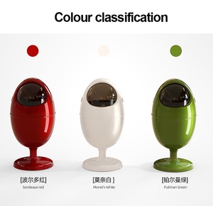 Poubelle de sol en forme d'œuf de grande capacité de 22 L avec couvercle rabattable et base stable pour un design d'intérieur moderne et luxueux - Product Image 6