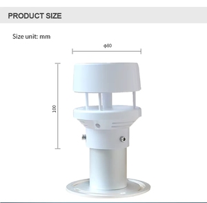 Sensor Transdutor Ultrassônico de Velocidade e Direção do Vento Personalizado 5 em 1 Material ABS Rs485 Anemômetro Meteorológico - Product Image 3