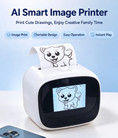 Mini-imprimante thermique portable intelligente IA sans fil en ABS avec batterie au lithium pour enfants, impression vocale, d'images, de photos et de documents