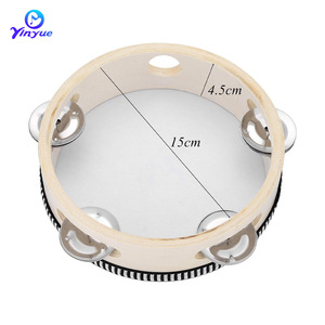 แทมบูรีนไม้ขนาด 6 นิ้ว ขอบสีดำ สำหรับเด็กเพื่อการศึกษาปฐมวัย - Product Image 5