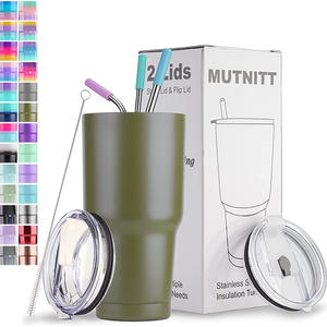 Vaso Térmico de Acero Inoxidable de Doble Pared para Oficina, Viajes, Café y <span class=keywords><strong>Vino</strong></span>, con Pajita y Logotipo Personalizado, Venta al por Mayor - Product Image 1