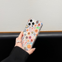 Vente flash Coque de téléphone IMD Fleurs de jardin pour iPhone 15/14/13/12/11 TPU+PC Luxe Mode Filles Anti-chute Coques de téléphone transparentes