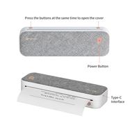 Nueva impresora A4 portátil pequeña compatible con papel A4 de 2 "3" 4 "203DPI 5200mAh impresora térmica BT recargable