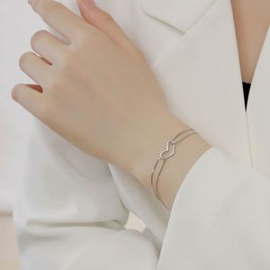 Bracelet Dylam personnalisé en forme de petit cœur, en argent sterling 925, chaîne fine pour femmes et adolescentes - Product Image 6