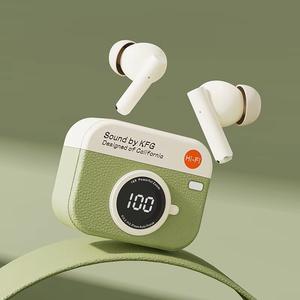 Audífonos Inalámbricos TWS Pequeños con Diseño de Cámara Retro X73 2025, Sonido Estéreo, Cómodos de Usar, Pantalla Digital - Product Image 1