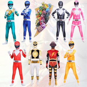 Disfraces de Power Rangers, Traje Completo para Niños, Ropa de Juego de Rol, Material de Poliéster, Edad 8-13 Años - Product Image 1
