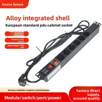 Multiprise de cabinet PDU standard européen 16A 4000W avec protection contre la foudre et prise standard allemande, pour câblage en rangée