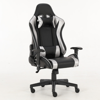 Chaise d'ordinateur robuste avec siège en mousse moulée, dossier haut et base en nylon solide pour les utilisateurs grands et corpulents, chaise de jeu haut de gamme