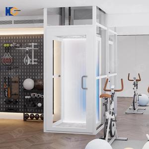 Ascenseur en verre au design moderne avec vue panoramique, fabrication en usine, <span class=keywords><strong>prix</strong></span> <span class=keywords><strong>domestique</strong></span>, capacité de <span class=keywords><strong>charge</strong></span> de 400 kg, vitesse de 0,4 m/s - Product Image 2