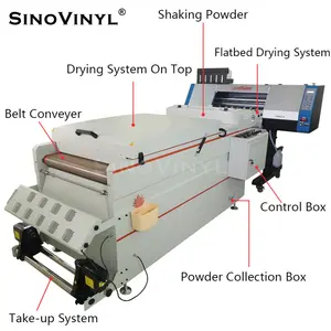 SINOVINYL DTF Printer PET Film Heat Transfer Inkjet Printers Printing Machine For T-shirt Jersey Cloth