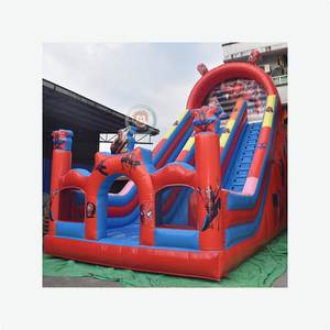 Juegos de <span class=keywords><strong>Spiderman</strong></span> toboggan Enfants colchones แบบพับได้สไปเดอร์แมนสไลเดอร์เป่าลมแห้ง - Product Image 1