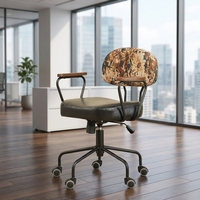 Chaise d'ordinateur confortable pour bureau, étude, bibliothèque, dortoir, ergonomique, moderne, minimaliste, réglable en hauteur, pivotante, fixe