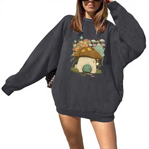 Sudadera Oversize OEM con Hombros Caídos para Mujer, 100% Algodón, Felpa Gruesa de 440 GSM, Moda Urbana Otoño Invierno - Product Image 4