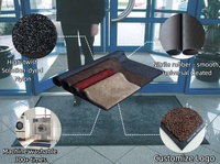 Tapis d'entrée en nylon résistant à l'usure avec dos antidérapant en caoutchouc, attrape-poussière, absorbe l'humidité et se lave en machine