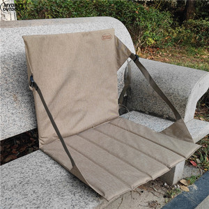 Coussin de siège pliable d'extérieur pour stade, kaki, en polyester, avec dossier, pour le camping, les concerts, la plage - Product Image 1