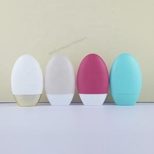 Nouveau design HDPE en forme d'oeuf Tube en plastique de 60ml pour crème pour les mains Bouteille de protection solaire en peluche douce mate à presser pour shampooing et lotion - Product Image 2
