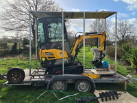 Excavator Kecil MURAH HT15 1 Ton 1,5 Ton Compactor Mini Digger Bagger Dengan Joystick Hidrolik