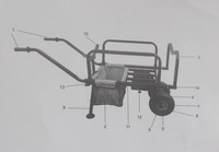 Chariot de plage pliable à 4 roues en acier pour sports de plein air, chariot utilitaire avec roues pneumatiques, personnalisable OEM
