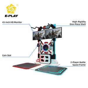 Eplay Factory Campo di Battaglia Indoor in Fibra di Vetro a Tema ESports, Design Rosso-Blu, Campo Aperto Senza Interruzioni, Supporta <span class=keywords><strong>2</strong></span> Giocatori - Product Image 3