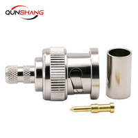 Adaptador de Conector BNC Superbat Convert RF 1P Belden 1855A Mini de Precisión, Coaxial, Cobre, Chapado en Oro, Carcasa de Latón Niquelado