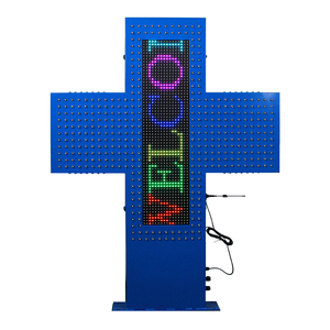 <span class=keywords><strong>Croix</strong></span> de <span class=keywords><strong>pharmacie</strong></span> à Led, écran programmable RVB pour l'extérieur avec enseigne de couleur bleue de 80cm pour la <span class=keywords><strong>pharmacie</strong></span> - Product Image 2