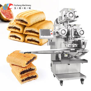 Machine à enrober les barres de figues, équipement de production de biscuits fourrés automatique à haute capacité et continu, pour boulangerie industrielle - Product Image 1