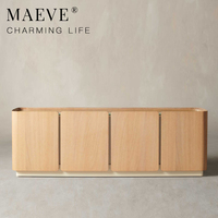 Meuble d'appoint moderne en bois massif fait main, style minimaliste de luxe, console de rangement pour salon, entrée, villa, salle à manger, chambre