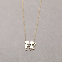 Collier MECYLIFE en or 14 carats pour couple, avec lettres, motif mignon d'embrassés garçon et fille