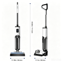 Aspiradora Inalámbrica GT803 para Limpieza en Seco y Húmedo con Sistema de Autolimpieza, Filtro HEPA y Limpieza de Bordes para Pisos Duros y Limpieza del Hogar