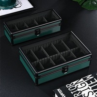 Kotak Penyimpanan Jam Tangan Aluminium 10 Slot Berkualitas Tinggi untuk Perjalanan, Koleksi, Hadiah, dan Pajangan