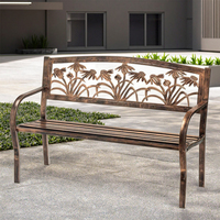 Banc public empilable de style européen moderne, design extérieur, jardin, tout temps, en fer, avec motif animal, provenant d'une usine chinoise