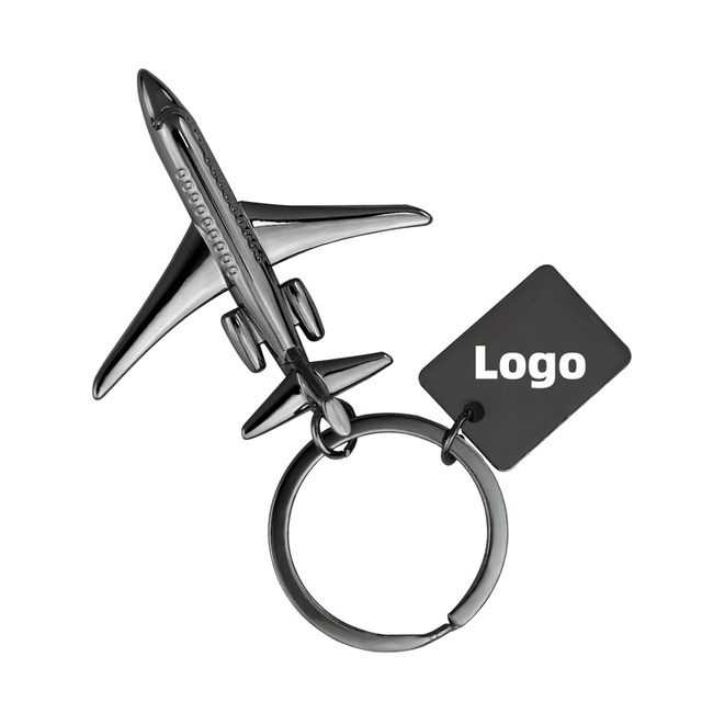 Personalized Metal 3D Aircrafts Promotional Keychains Bomber Fighter Airplane Keychain Aviation Plane Key Rings for Gifts Events