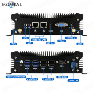 Mini PC sans ventilateur embarqué, processeur <span class=keywords><strong>Core</strong></span> i3 6e/7e génération, double LAN, 2 ports COM RS232, HD VGA, Wi-Fi 5, compatible Windows 10/Linux, ordinateur industriel - Product Image 2