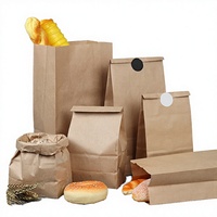 Sacs en papier kraft à fond plat, personnalisables, toutes tailles, écologiques, durables, de qualité alimentaire, sacs d'épicerie, sacs à main