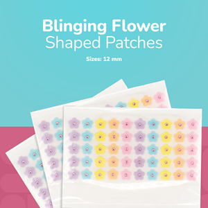 Patchs Hydrocolloïdes Anti-Acné Factory-Spot, 16 Points, Cinq Couleurs, Motif Fleur, Véganes, Incrustés de Diamants, Produit de Soin Personnel du Visage - Product Image 4